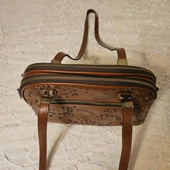 Patricia Nash Rovina Laser Lace Leather Purse Bag-Florence NWT Msrp. $299.95 - Picture 6 of 16